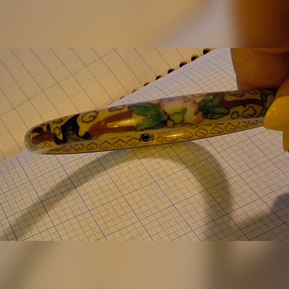 Elegant Cloisoinne Multicolor Enamel Bangle - Picture 3 of 6